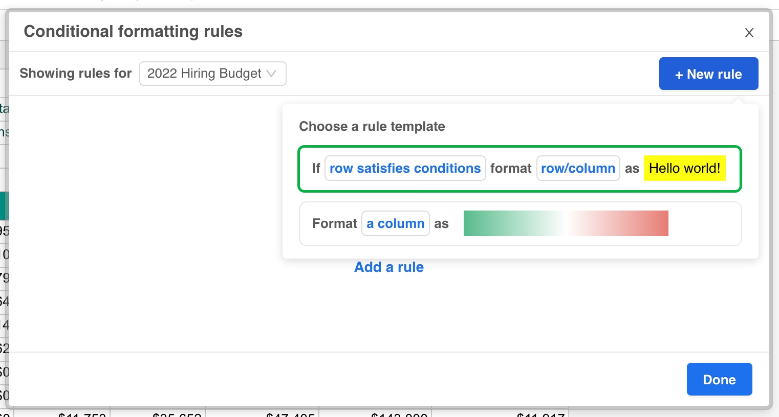 Formats and Rules –